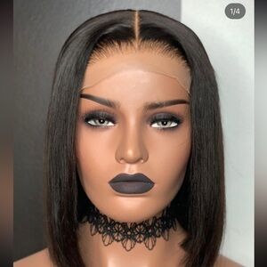 Sleek Dark Brown Bob Wig